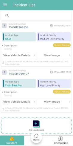 Incident List